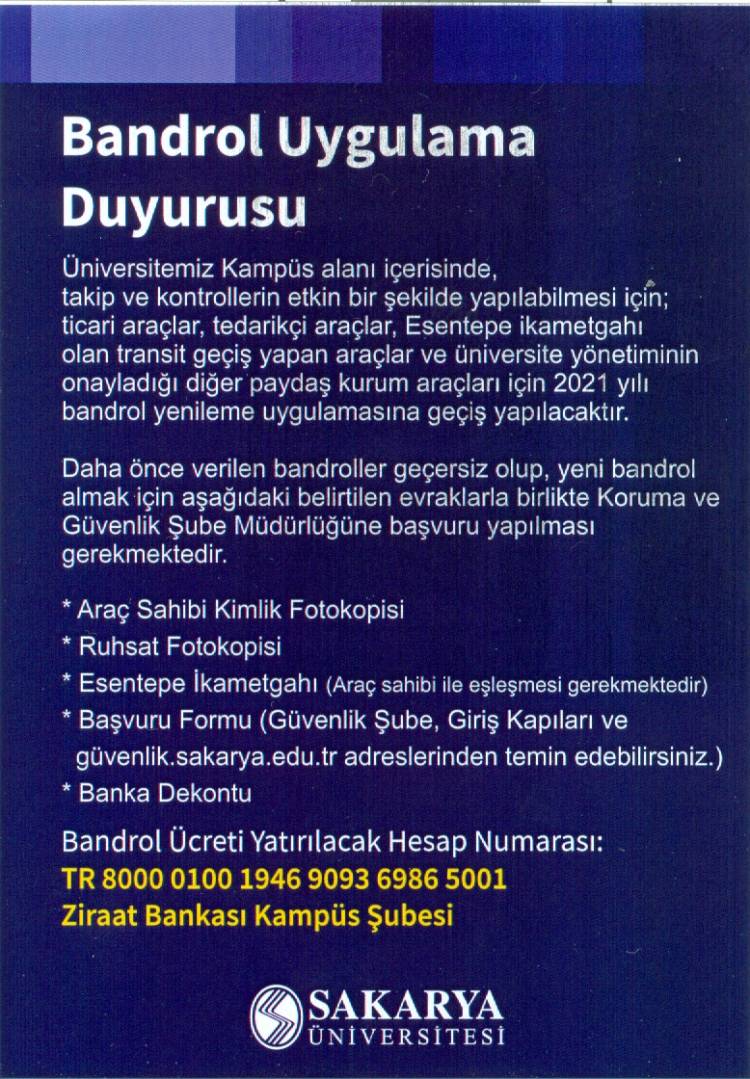 2021 DİĞER BANDROL DUYURUSU
